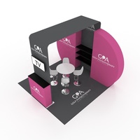 Stand d'exposition portable personnalisé, nouveau design, étagères publicitaires en aluminium, équipement de promotion pour salons professionnels