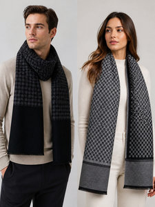 Écharpe et cache-oreilles d'hiver en acrylique de luxe, collection de créateurs, longs, écologiques, super doux, tricotés, pour hommes et femmes - Product Image 4