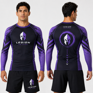 Fabricante de Rashguards Personalizados para BJJ, Camiseta de Compresión No Gi, Sublimación, Ropa de Entrenamiento de MMA y Grappling, Proveedor Mayorista OEM para Deportes - Product Image 3
