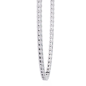 Collier en or blanc avec diamants, style Tagua, ensemble de bijoux fins, chaîne élégante pour femmes - Product Image 4