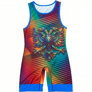 Men's Sublimation <b>Wrestling</b> <b>Singlet</b> Durable Stretch Spandex/Polyester Low MOQ Custom New Design Made in Pakistan - Product Image 6