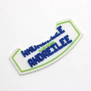 Personaliza tu propio logotipo, color, texto, nombre y números, parches de silicona de goma 3D, accesorios con gancho y bucle, parche de PVC de goma suave - Product Image 4