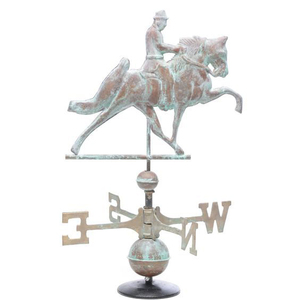 Horse Weather <b>Vane</b> With Compass Directions Outdoor Garden Ornament Traditional Style Metal Finish - Product Image 5