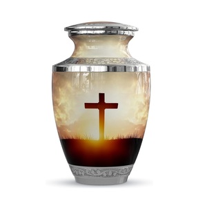 Trusted Manufacturer Engraved Adult Memorial Ash Urn Featuring Durable Metal Construction with Decorative Funeral Display Appeal - Product Image 4