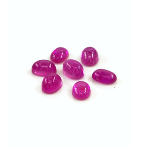 Rubis naturels de Bangkok, cabochons ovales calibrés 3x5mm, pierres précieuses en rubis naturel, prêtes à l'emploi pour la création de bijoux. - Product Image 1