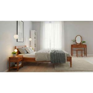 Moon Queen Convertible <b>Bed</b>-Modern Design American <b>Pine</b> Plywood Durable & Safe for Bedrooms - Product Image 4