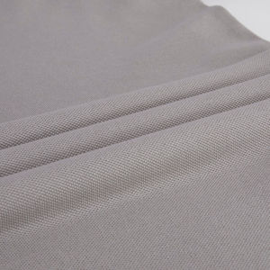 Polo à manches courtes gris clair pour homme, couleur unie, tricoté, décontracté, coupe classique, respirant, coupe classique, couleur unie - Product Image 4