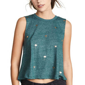 Débardeur court pour femme, léger et à séchage rapide, design tendance, sans manches, vêtement à la mode - Product Image 1