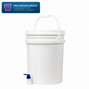 UV Resistant 19L Hydroponics Liquid Fertilizer Bucket with Drainage Spigot 5 Gallon Plastic Nutrient Solution Dispenser Pail - Product Image 2