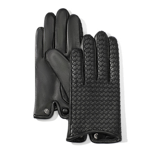 Guantes de Carreras de Cuero con Dedos Completos, Cierre de Gancho y Bucle, Ligeros, Transpirables, Antideslizantes para Actividades al Aire Libre, Motocross de Invierno - Product Image 1