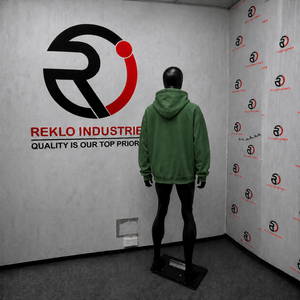 Sudadera con capucha verde extragrande personalizada con estampado gráfico de ojos, estilo streetwear unisex, con cremallera completa y manga larga. - Product Image 4