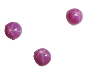 Rubí Estrella Redondo de 4x4 mm, 1 Quilate, Creado en Laboratorio, Cabujón Pulido con Efecto de Estrella de 6 Puntas para Joyería - Product Image 6