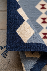 Kilim <b>Stair</b> <b>Runner</b> <b>Rug</b> Geometric Pattern Wool Washable Anti-Slip for <b>Stairs</b> & Hallway Prayer Use - Product Image 4