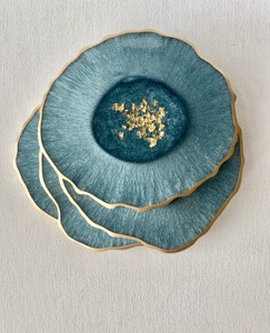 Handmade Design Decoration Resin <b>Coaster</b> <b>Set</b> Home Decoration Wholesale Drink <b>Coasters</b> Custom Colors - Product Image 6