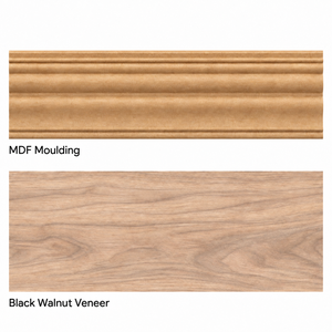Moldura Decorativa Personalizada de MDF con Chapa de Nogal Negro para Revestimiento de Paredes Interiores, Zócalos, Techos y Paneles de Madera - Product Image 3