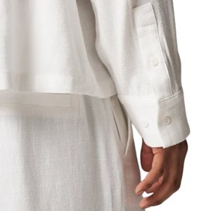 Chemise tissée texturée pour homme, manches longues, boutonnée, décontractée, pour la plage et les vacances, légère, OEM, vente en gros - Product Image 4