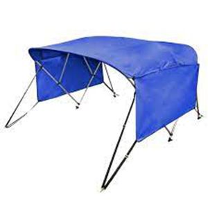Bimini Top Robuste pour Bateau Marin avec Protection Latérale, Tissu Imperméable 600D, Cadre en Aluminium, Accessoire d'Abri pour Bateau à Pontons - Product Image 4