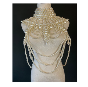 Collier élégant fait main pour femmes, bijoux créatifs, perles bleues, style classique avec perle de coquillage tendance - Product Image 3