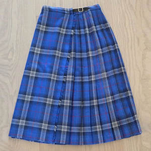 Kilt écossais pour femme, tartan d'Édimbourg, bleu vibrant et noir, 100% laine, jupe écossaise pour femme, 2026 - Product Image 1