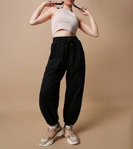 Wholesale Women's Jogger Stretch Waistband Sweatpants Customized Sports <b>Pants</b> Joggers for Women With Drawstring - Product Image 5