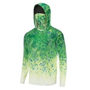 Mens Technical 100% Polyester 220g Customizable Fishing Hoodie UPF 50 Sun Protection Breathable for <b>Outdoor</b> Sportswear - Product Image 3