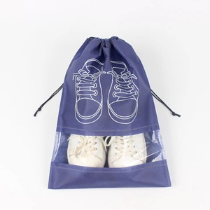 Bolsa de Embalaje para Zapatos de Polipropileno No Tejido con Impresión de Logotipo Personalizado al por Mayor, Bolsa Antipolvo Reutilizable con Ventana Transparente de PVC - Product Image 2