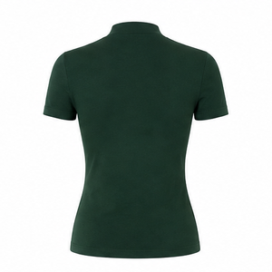 เสื้อยืดคอกลมแขนสั้นทรงเข้ารูปสำหรับผู้หญิง สีเขียวป่า รุ่น WMNTS-0014 ผ้าคอตตอนผสมอีลาสเทน น้ำหนักเบา ใส่ได้ทุกวัน - Product Image 2