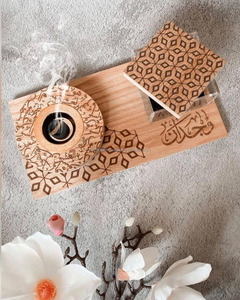 Ensemble de brûleurs Bakhoor de qualité supérieure-Design en bois de haute qualité avec nacre et pot en acrylique pour le Ramadan par zh traders - Product Image 5
