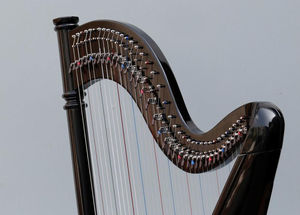 Nouvelle harpe lyre à 10 cordes en bois de rose avec étui de transport et clé d'accordage, harpe lyre en bois de rose foncé de qualité supérieure, harpe à levier à 22 cordes - Product Image 3