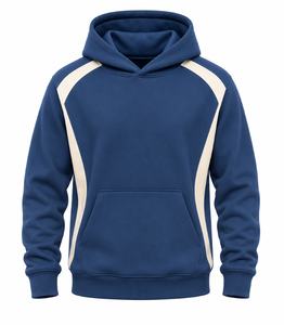 Men's Black Hooded Sweatshirt <b>Raglan</b> Sleeve Solid Color Fleece Casual Winter Wear Regular Fit Pocket Design Eco-Friendly - Product Image 5