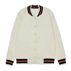 Nouvelle veste de baseball classique en laine blanche de qualité supérieure, confortable, avec broderies et patchs, nouvelle arrivée, pièce fraîche. - Product Image 1