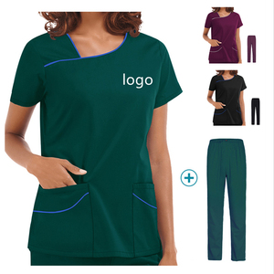 Ensemble d'uniformes médicaux en satin pour infirmières, respirant, confortable, léger, unisexe, pour hôpital et clinique, logo personnalisé, haute qualité - Product Image 3
