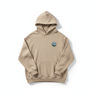 Sweat-shirt à capuche beige pour homme, coupe classique, en coton French Terry, imprimé avec logo personnalisé, vêtement décontracté pour l'automne - Product Image 6