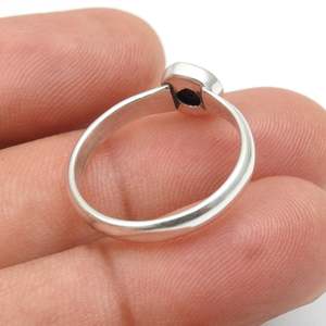 Latest Trending Fine 925 Sterling Silver <b>Ring</b> With Natural Round <b>Black</b> Onyx Gemstone Stackable <b>Ring</b> Custom Bohemian Jewelry - Product Image 4