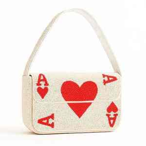 Bolsos de Mano Artesanales de Lujo de la India, Forma de Baguette, Hechos a Mano, con Cuentas de Vidrio Multicolores, Bolsos de Mano Casuales y Duraderos, Bolsos Promocionales - Product Image 1