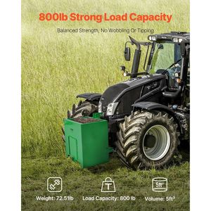 Contenitore per Zavorra Resistente alla Corrosione, a 3 Punti, Categoria 1, per Trattore, Capacità di Carico 800 libbre, con Ricevitore Gancio Traino da 2 Pollici, Scatola Zavorra Spessa - Product Image 4