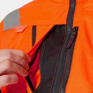 Combinaison de travail haute visibilité pour hommes, orange, réfléchissante, en polyester, uniforme - Product Image 3