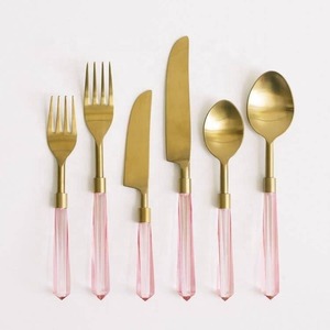 Stainless Steel Eco-Friendly Sustainable <b>Flatware</b> <b>Set</b> with Handles 24-Piece Dining Utensils Durable Tableware - Product Image 3