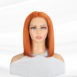 Extensiones de cabello liso de hueso de espejo naranja de donante único de cabello crudo vietnamita Premium puro HD Peluca de encaje teje y pelucas - Product Image 1