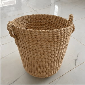 KOTTRAVAI Natural Water Hyacinth Woven Storage Basket with Organizer <b>Bin</b> and Handles for Home Kitchen <b>Bathroom</b> Decor Tamil Nadu - Product Image 4