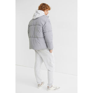 Veste matelassée imprimée pour homme, chaude, d'hiver, avec capuche réglable et fermeture éclair intégrale, pour l'extérieur, vente en gros - Product Image 2