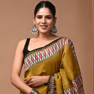 Sari de Seda Chanderi Ligero para Venta al Por Mayor - Product Image 1