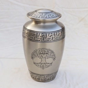 Urna de Cremación de Aluminio Clásica de Moda, Urnas de Cremación con Árbol de la Vida Grabado, para Cenizas Humanas, 200 Pulgadas Cúbicas - Product Image 3