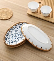 Panier de rangement et plateau de service en rotin tressé, couleur personnalisée, finition laquée, qualité commerciale, qualité alimentaire, pour fruits secs
