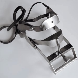 Espéculo Bucal Completo para Equinos, Abridor de Boca de Acero Inoxidable con Correas de Cuero, Herramientas Veterinarias para Odontología Equina - Product Image 1