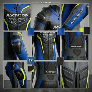 Traje de Motociclismo Profesional de Cuero Integral con Protección CE, Transpirable, para Carreras en Carretera y Pista - Product Image 5