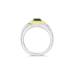 Piedra Preciosa de Granate Tsavorite de Alta Calidad, Corte Esmeralda, 1.24ct, Oro Sólido de 14K/18K, Diamante Natural, Joyería de Regalo de Boda para Mujer - Product Image 4