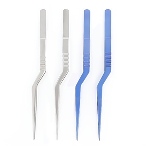 Premium Quality Ear Wax <b>Removal</b> Tweezers Set Blue Coated Gun Shaped Forceps Curved Ear Cleaning Professional <b>Tool</b> - Product Image 3