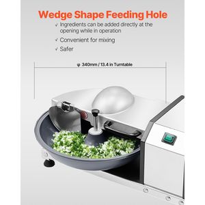 Robot da Cucina 1200W, Tritatutto per Verdure 3000RPM con Lama a Curva a S, Multifunzione in Acciaio Inox per Alimenti, Spina USA - Product Image 3
