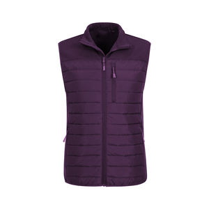 Gilet d'hiver coupe-vent respirant et écologique, design personnalisé, à capuche, couleur unie, fermeture éclair frontale, rembourrage en coton 400 g/m² - Product Image 5